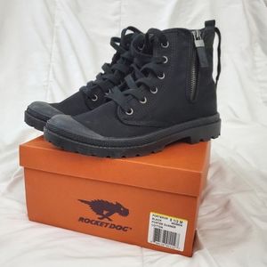 Rocket Dog Porter Gunner Black Canvas Boots
